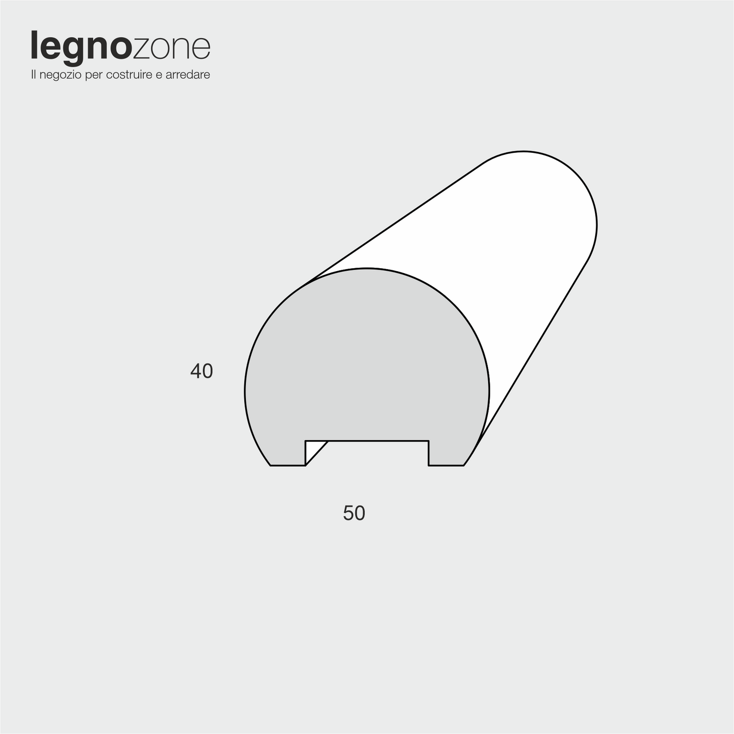 Corrimano tondo in legno