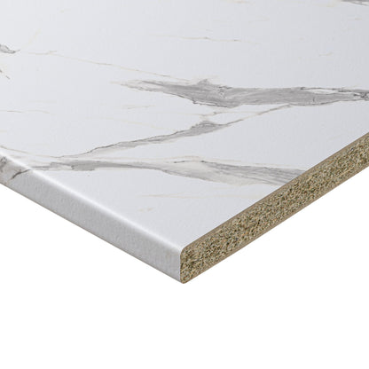 Top cucina in laminato bianco carrara idrorepellente