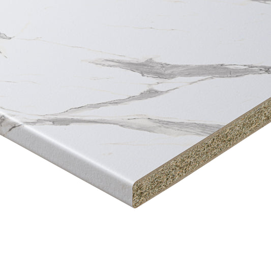 Top cucina in laminato bianco carrara idrorepellente