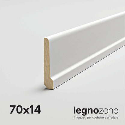 Battiscopa 70x14 con piedono per parquet