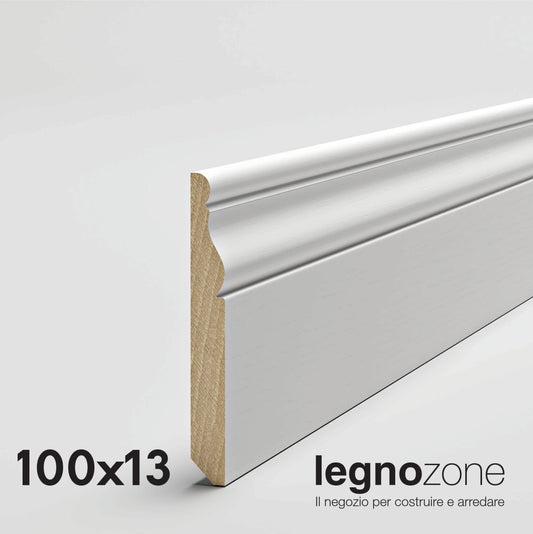 Battiscopa inglese 10 cm 100x13 bianco