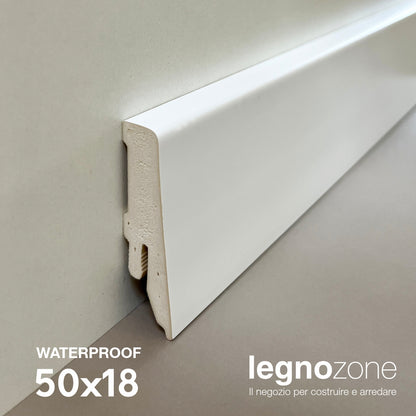 Battiscopa waterproof resistente all acqua per pavimenti SPC LVT laminati