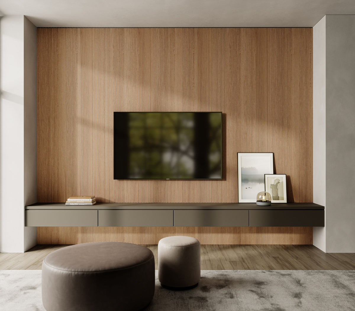 Boiserie cannetata per arredamento e design