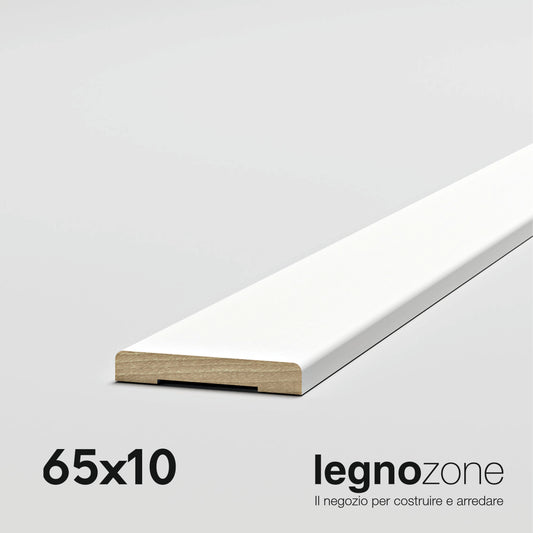 Coprifilo liscio per porte laccato bianco