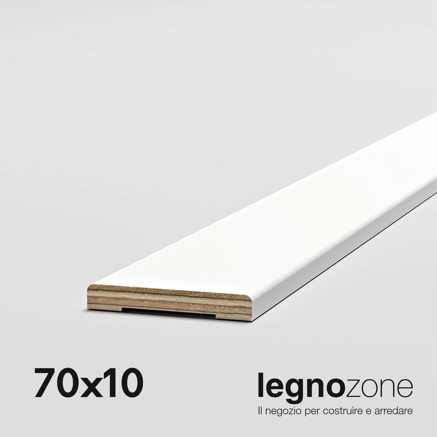 Coprifilo per porte laccato bianco multistrato