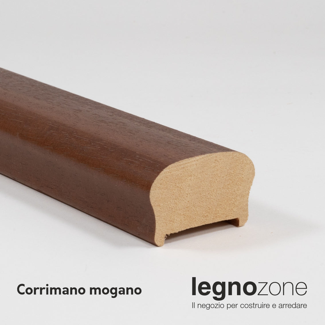 Corrimano sagomato in ayous masello mm 55x35