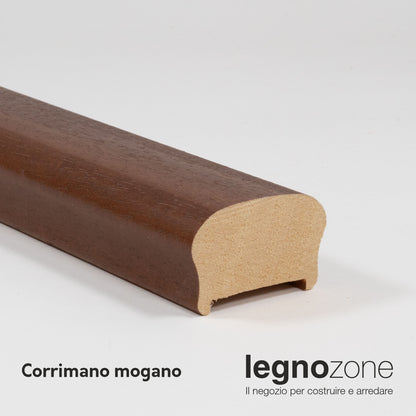 Corrimano sagomato in ayous masello mm 55x35