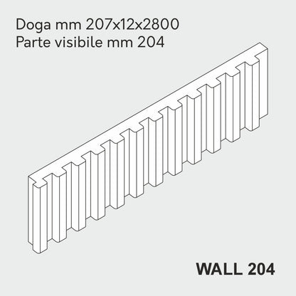 Boiserie WALL 204 ultrasottile altezza cm 280