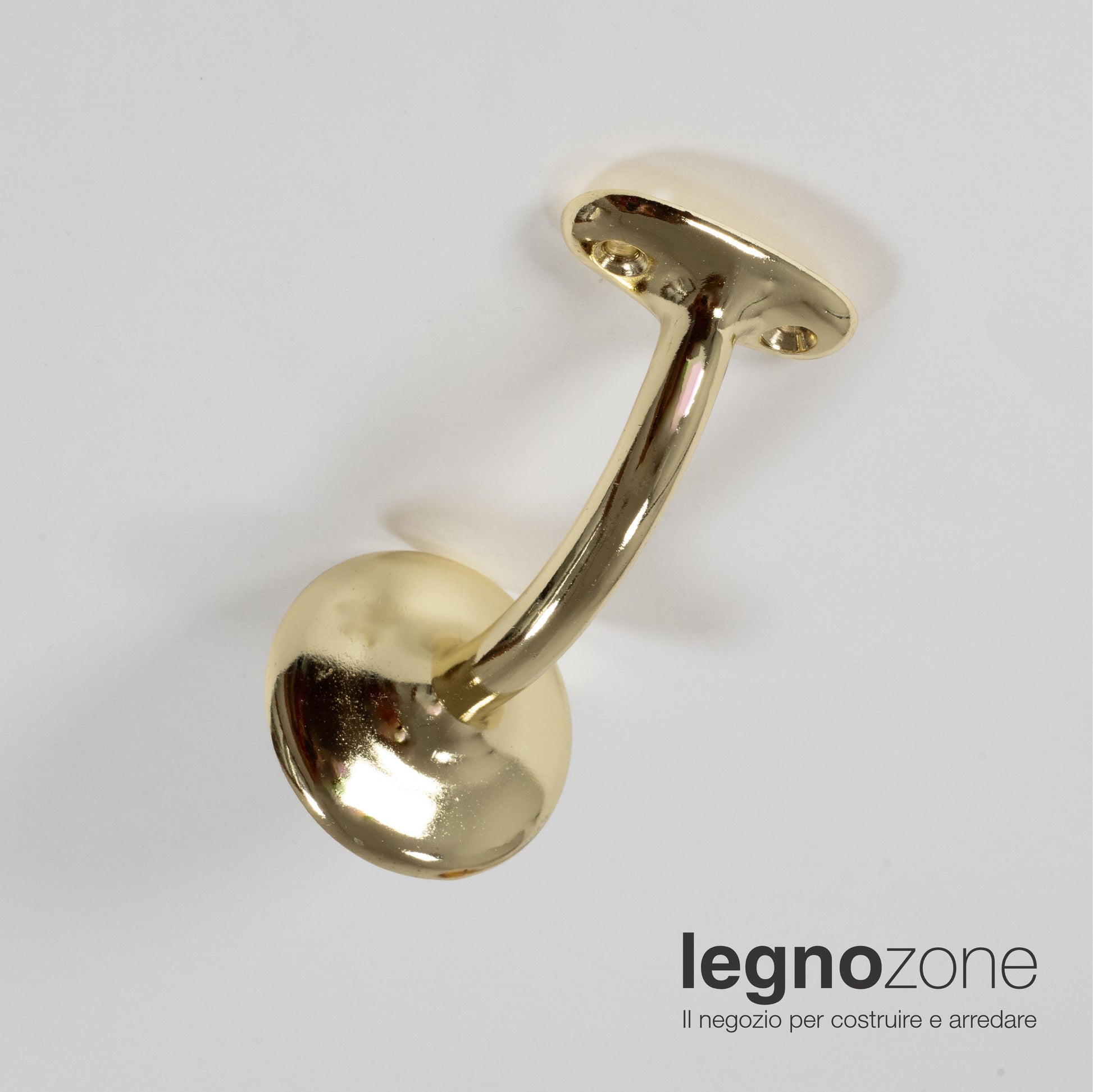 Supporto per corrimano ottone lucido
