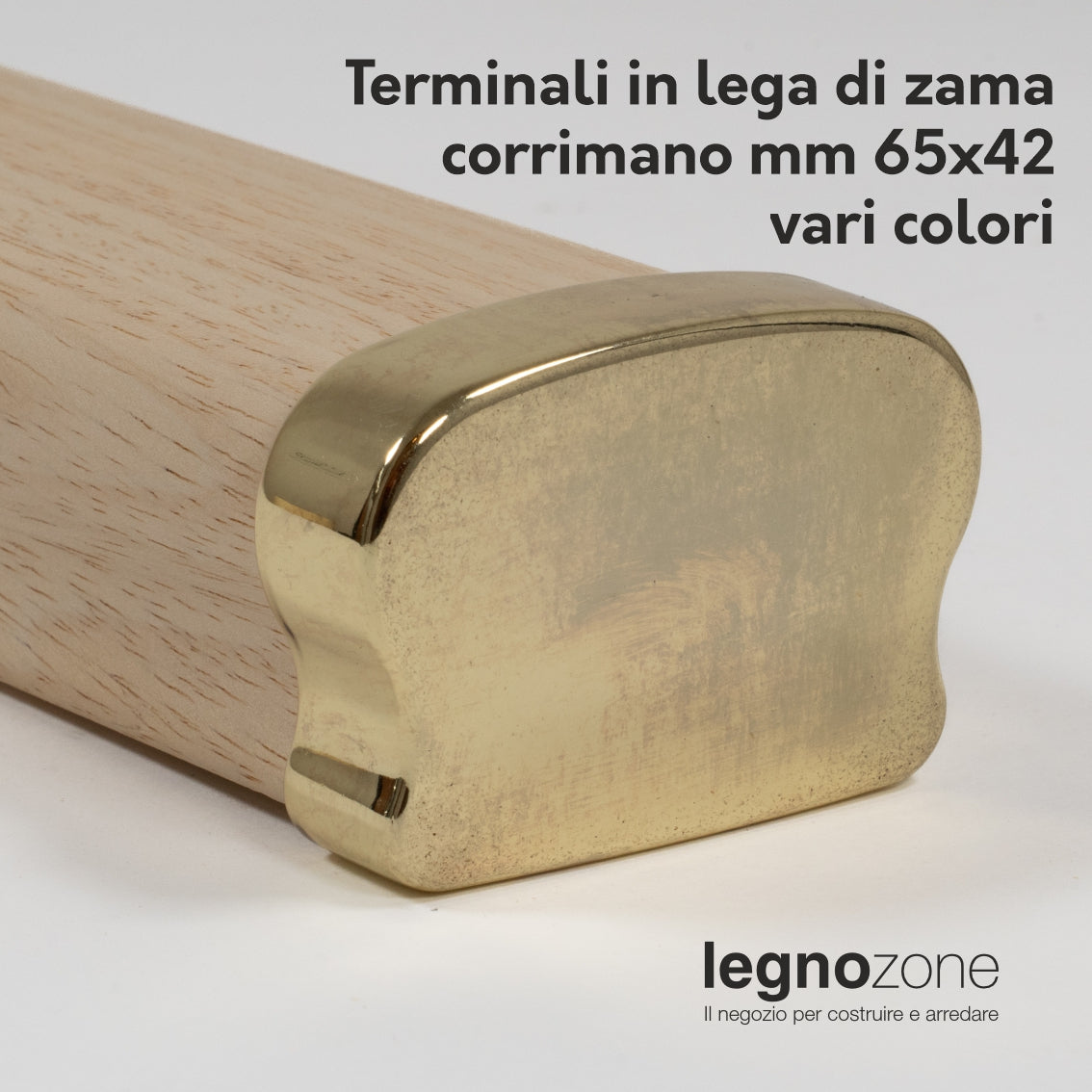 Terminale per corrimano in legno
