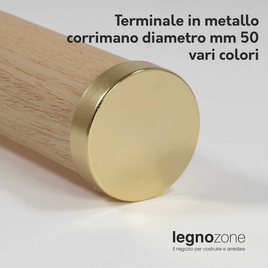 Terminale per corrimano tondo