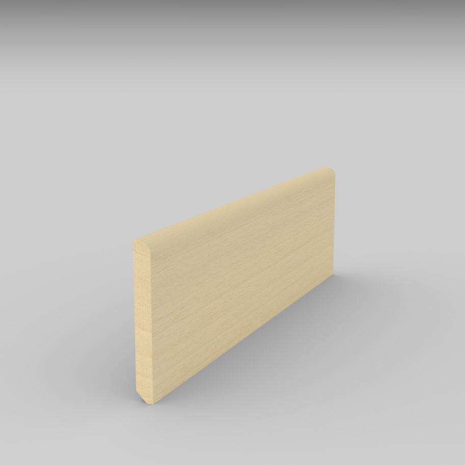 Battiscopa liscio in legno massello mm 70x8x2400