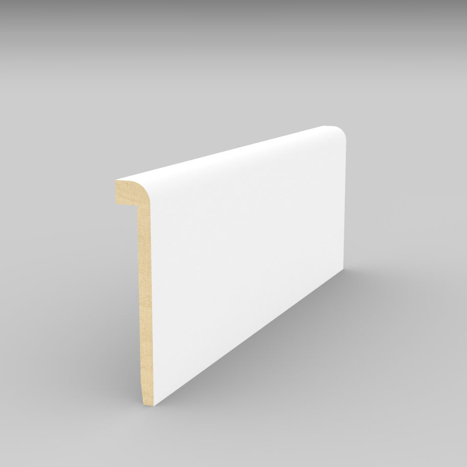 Battiscopa coprimarmo ayous massello laccato bianco mm 95x16x2400