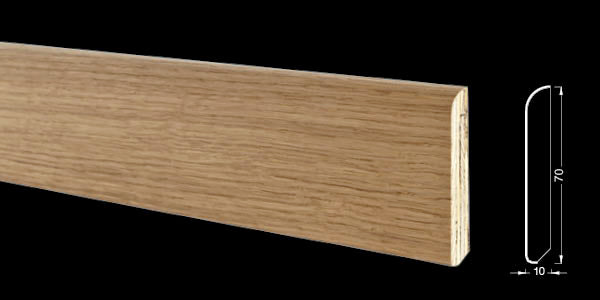 Battiscopa in rovere cm 7