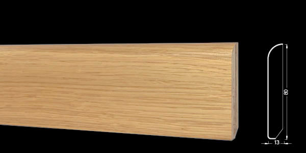 Battiscopa in rovere cm 8