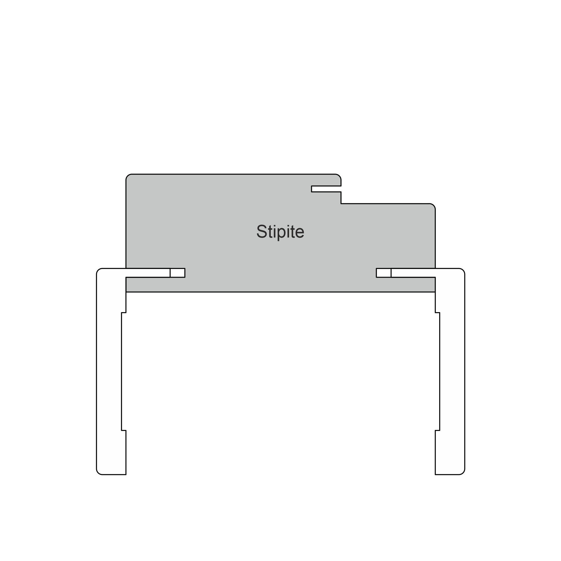 Stipite con coprifili telescopici