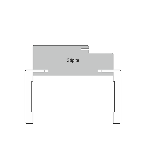 Stipite con coprifili telescopici