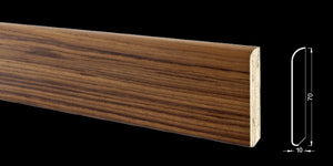 Battiscopa impiallacciato vero legno TEAK