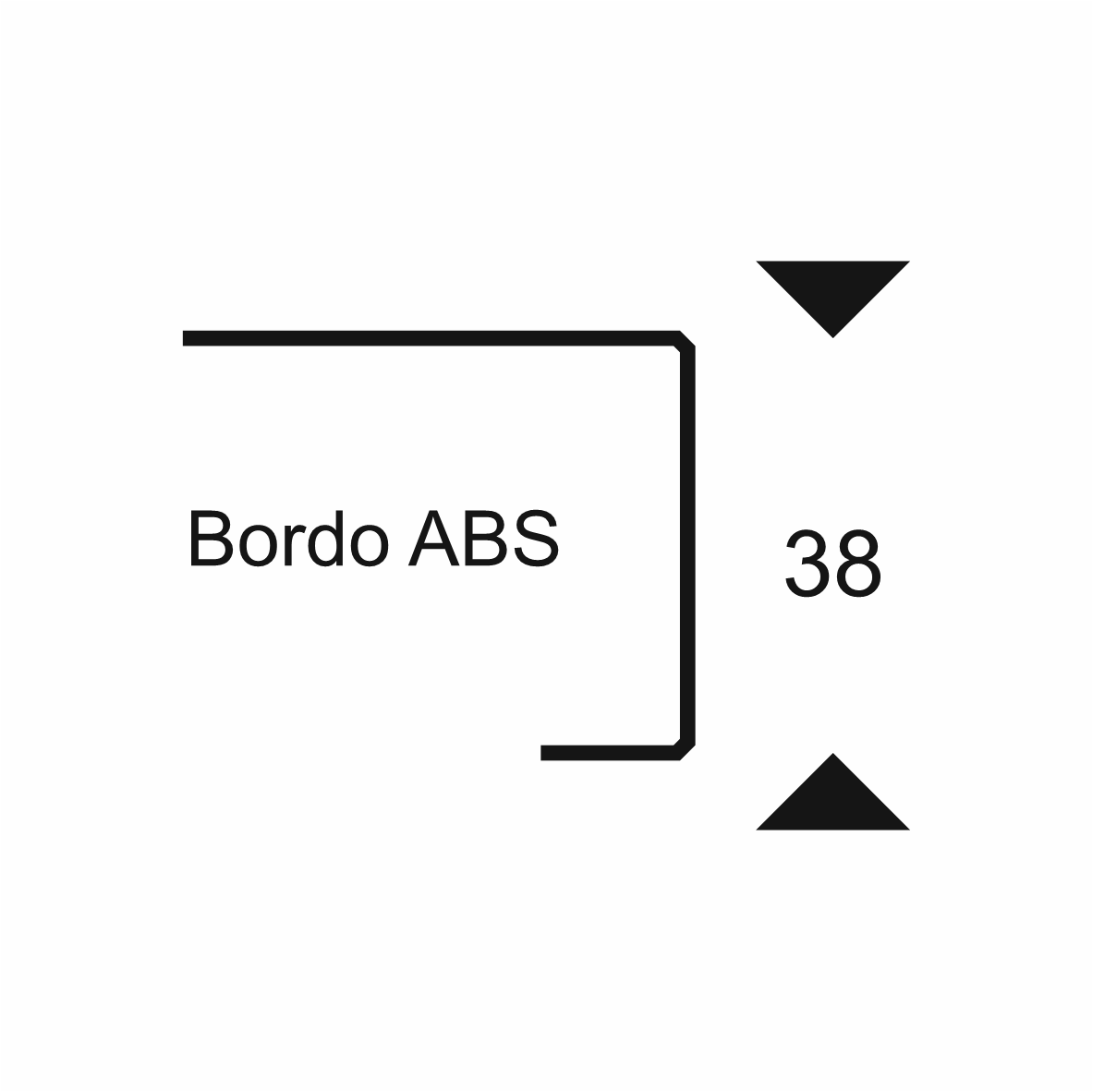 Top cucina laminato HPL Porfido Grigio bordo dritto ABS idrorepellente